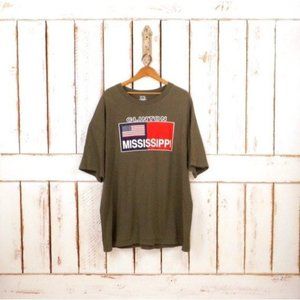 Army green Clinton Mississippi cotton tshirt